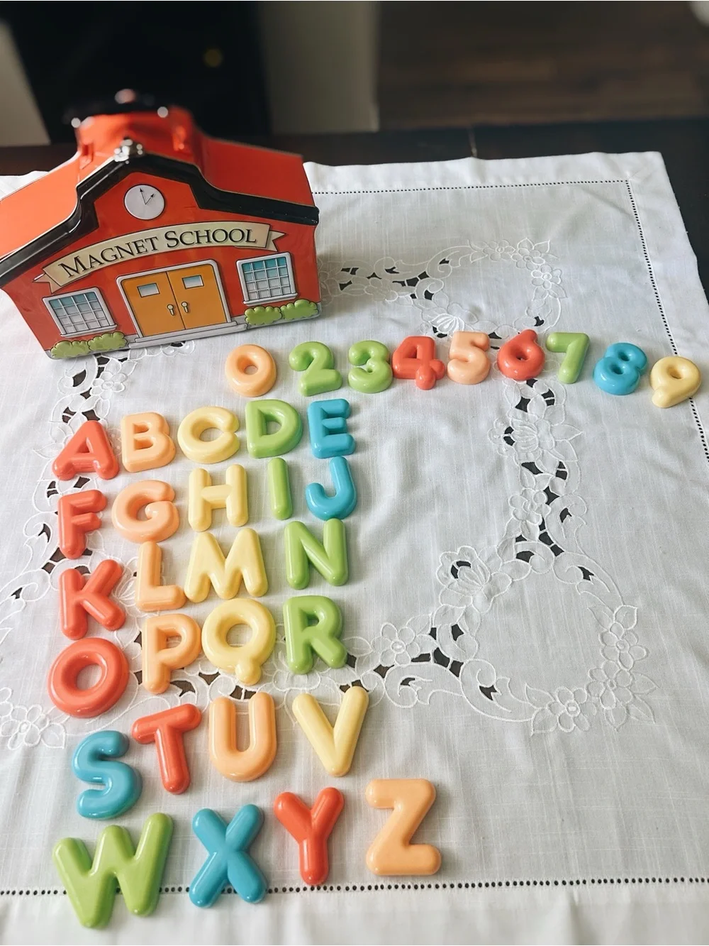 Parents by Battat magnet school magnetic alphabet learning set w/tin case